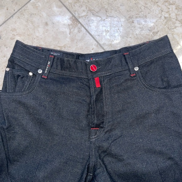 Kiton Napoli Men’s 3-Button 96% Wool Dress Pants in Black - Picture 6 of 15